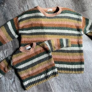 Rylee + Cru Mommy and Me Matching Striped Sweater Set